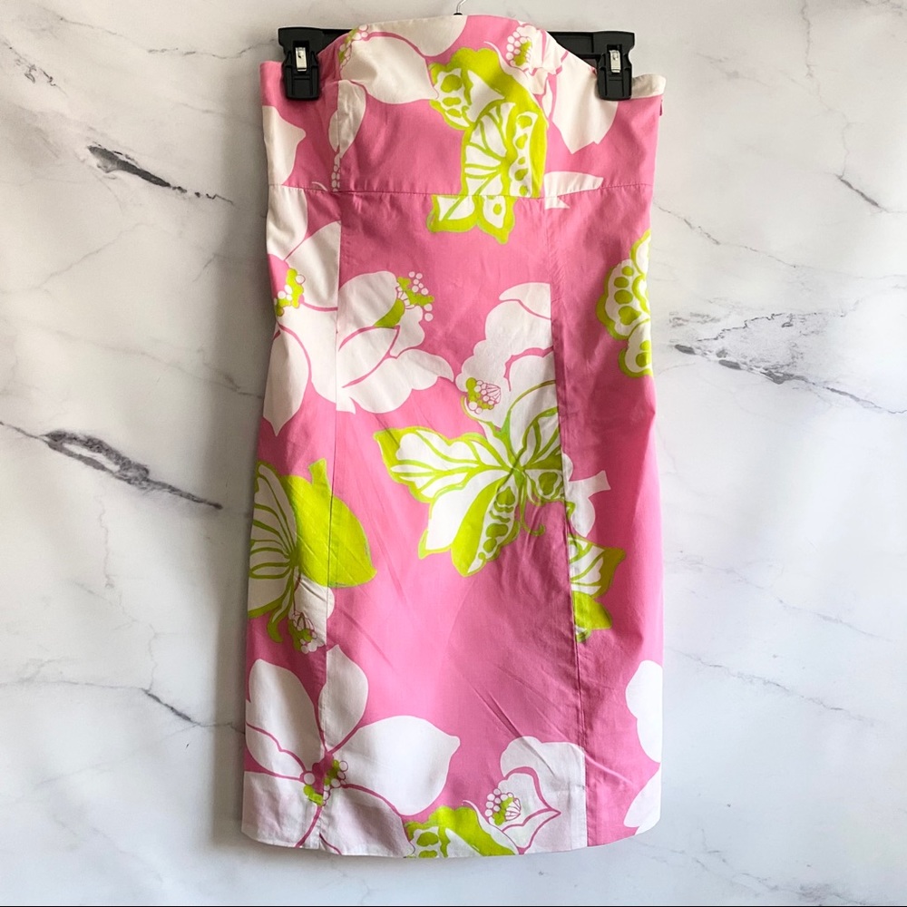 Lilly Pulitzer Franco Strapless Dress She’s A Piston Floral 80942